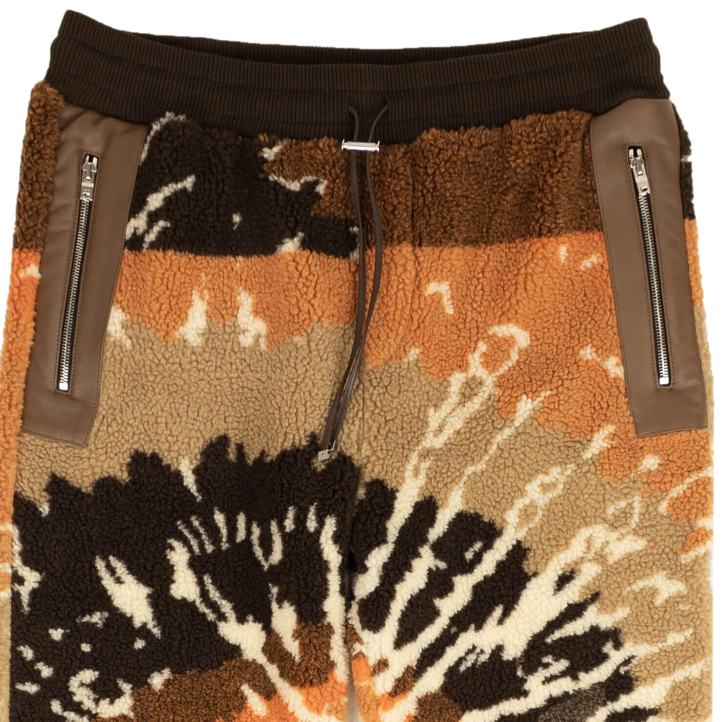 AMIRI Orange & Black Tie Dye Polar Track Pants