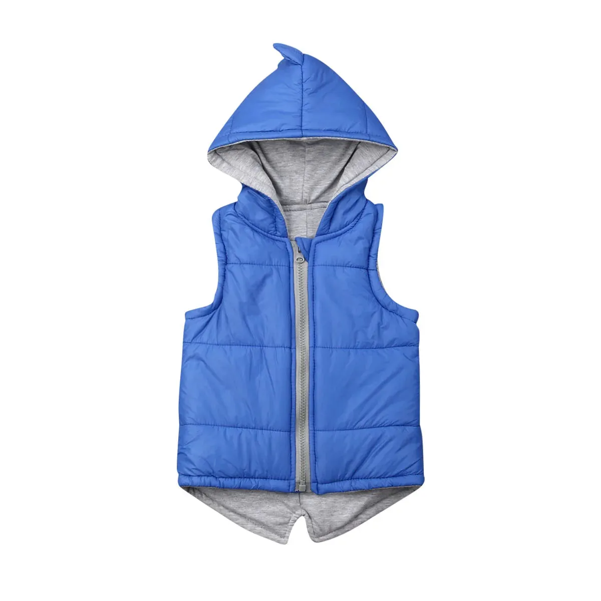 Baby kids Clothes Boy Dinosaur Vest Girl Down Hooded Kids Zipper Jacket Waistcoat Coat Winter Thick Warm Outwear