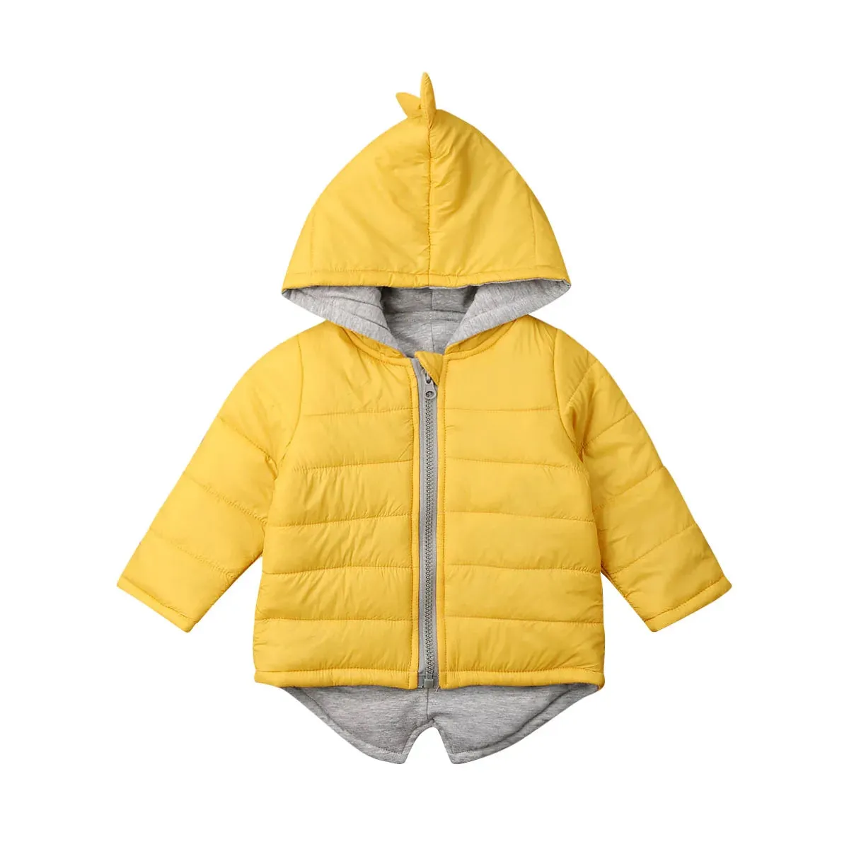Baby kids Clothes Boy Dinosaur Vest Girl Down Hooded Kids Zipper Jacket Waistcoat Coat Winter Thick Warm Outwear