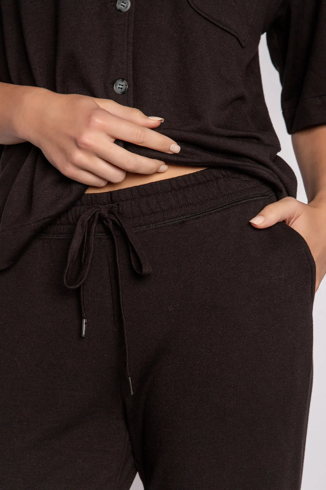 Black Essential Pajama Bottoms