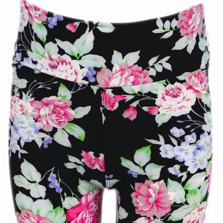 Leggings, Long Shorts Pink Floral