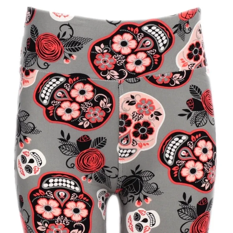 Leggings, Long Shorts Sugar Skulls