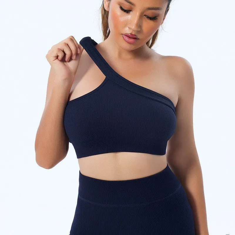 mondmi Ribbed Seamless Long-Sleeve Yoga Set for Women, featuring a Yoga Tank Top and Integrated Yoga Pants, Fitness Leggings B02