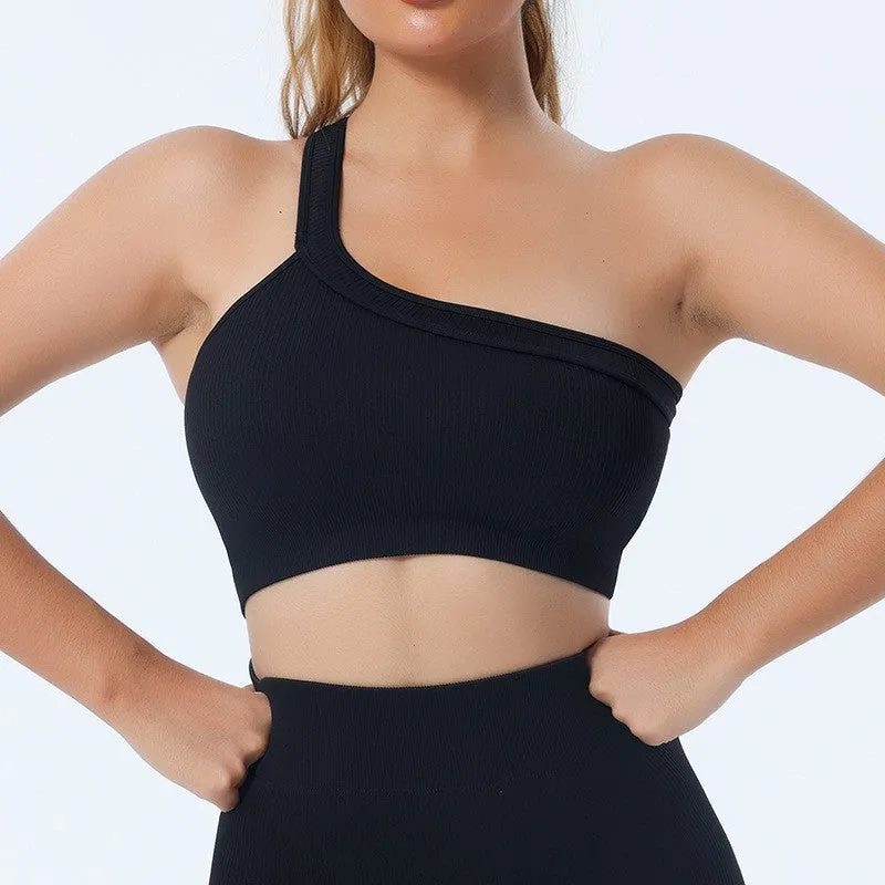 mondmi Ribbed Seamless Long-Sleeve Yoga Set for Women, featuring a Yoga Tank Top and Integrated Yoga Pants, Fitness Leggings B02