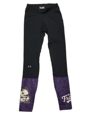 TCU Horned Frogs Under Armour Compression WOMEN Black Legging Pants (S)