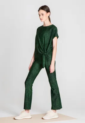 The Cropped Sport Pants - Green Leo